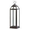 Accent Plus Tall Bronze Modern Candle Lantern - 25 inches