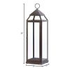 Accent Plus Tall Bronze Modern Candle Lantern - 25 inches