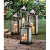 Accent Plus Tall Bronze Modern Candle Lantern - 25 inches