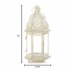 Accent Plus Vintage-Look White Candle Lantern - 12 inches