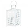 Accent Plus White Slatted Candle Lantern - 15 inches