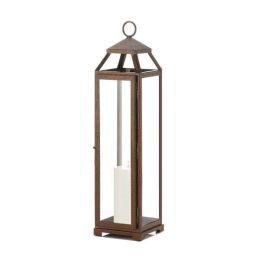 Accent Plus Speckled Copper Candle Lantern - 22 inches