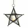 Accent Plus Glass Star Hanging Candle Lantern - Clear