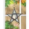 Accent Plus Glass Star Hanging Candle Lantern - Clear
