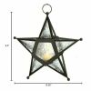 Accent Plus Glass Star Hanging Candle Lantern - Clear