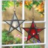 Accent Plus Glass Star Hanging Candle Lantern - Clear
