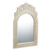 Accent Plus Wood Antique-Look Arch-Top Wall Mirror - Ivory