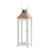 Nikki Chu Rose Gold Hammered Top Candle Lantern - 27 inches