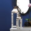 Nikki Chu Rose Gold Hammered Top Candle Lantern - 27 inches