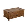 DunaWest Rustic Single Drawer Mango Wood Coffee Table with Lift Top Storage & Compartments, Brown