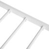 twin size single bed frame in white color for adult and children used in bedroom or dormitory with large storage space under the bed
