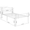 twin size single bed frame in white color for adult and children used in bedroom or dormitory with large storage space under the bed