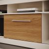DunaWest 71 Inch TV Media Entertainment Center, 5 Cubbies, 1 Sliding Door, White and Oak