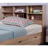 Wooden Full Size Bookcase Headboard with 6 Open Shelves, Taupe Brown