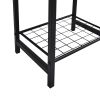 2-Tier End Table, Industrial Side Table Nightstand with Durable Metal Frame, Coffee Table with Mesh
