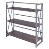 Isa 3-Tier Shelf, Graphite & Walnut