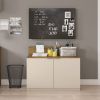 DunaWest 36 Inch Wooden Accent Cabinet with 2 Doors, Brown and Off White