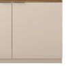 DunaWest 36 Inch Wooden Accent Cabinet with 2 Doors, Brown and Off White
