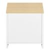 18.9'' Tall 2 - Drawer Nightstand in White/Beige