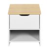 19.7'' Tall 1 - Drawer Nightstand in White/Beige
