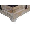 DunaWest Farmhouse Mango Wood Lift Top Storage Coffee Table with Metal Inlays, Brown and Black