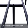 EASE-WAY Twin Size Bed Frames Metal, Modern Style Headboard and Footboard, Easy Assembly, Premium Stable Steel Slat Support, No Box Spring Needed (Bla