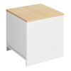 19.7'' Tall 1 - Drawer Nightstand in White/Beige