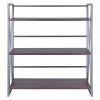 Isa 3-Tier Shelf, Graphite & Walnut