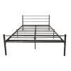 QUEEN metal platform bed frame with headboard/no box spring needed/easy to assemble black