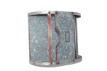 Galvanized Metal Bathroom Caddy with Label Slot, Gray