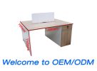 Laptop workstation studio desk workstation melamine white oval work station office furniture partition melamine