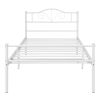 twin size single bed frame in white color for adult and children used in bedroom or dormitory with large storage space under the bed