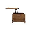 DunaWest Rustic Single Drawer Mango Wood Coffee Table with Lift Top Storage & Compartments, Brown