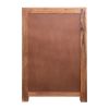 DunaWest 43 Inch Single Drawer 20 Bottle Wine Storage Cabinet with Stemware Hanger, Brown