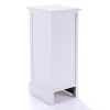 Modern Wood Nightstand Cabinet, Bed Side Table with 3 Drawers, Files Organizer Furniture for Living Room Bedroom Office, White with Heart-Shaped Cut-o