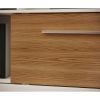 DunaWest 71 Inch TV Media Entertainment Center, 5 Cubbies, 1 Sliding Door, White and Oak