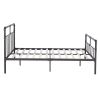 Metal Bed Frame Full with Headboard and Footboard, Noise-Free and Anti-Slip Mattress Foundation, Platform Bed Frame No Box Spring Needed RT