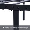 EASE-WAY Twin Size Bed Frames Metal, Modern Style Headboard and Footboard, Easy Assembly, Premium Stable Steel Slat Support, No Box Spring Needed (Bla