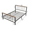 Metal Platform Bed frame with Headboard and Footboard,Sturdy Metal Frame, No Box Spring Needed(Full)