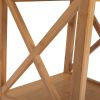 Wood End Table Set Of 2 Farmhouse Bamboo Nightstand With Drawer And X-Side Shelf
