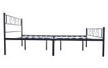Queen Metal Bed Frame , Modern Headboard and Footboard, Premium Stable Steel Slat Support Mattress Foundation (Elegant Black)