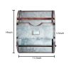 Galvanized Metal Bathroom Caddy with Label Slot, Gray