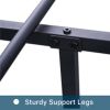 Queen Metal Bed Frame , Modern Headboard and Footboard, Premium Stable Steel Slat Support Mattress Foundation (Elegant Black)
