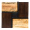 DunaWest Mango Wood Square Coffee Table with Metal Base, Brown and Black