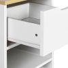 19.7'' Tall 1 - Drawer Nightstand in White/Beige