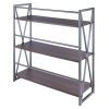 Isa 3-Tier Shelf, Graphite & Walnut