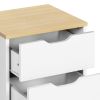 18.9'' Tall 2 - Drawer Nightstand in White/Beige