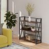 Isa 3-Tier Shelf, Graphite & Walnut