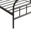 Modern Metal Bed Frame, Mattress Foundation with Upholstered Headboard and Footboard, with Strong Metal Slats Support and 11 Inches Underbed Space, No