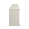 DunaWest 71 Inch TV Media Entertainment Center, 5 Cubbies, 1 Sliding Door, White and Oak